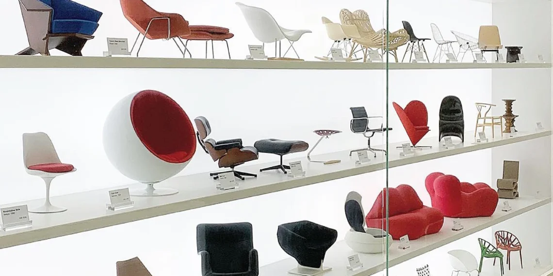 Miniatures of Mid Century Modern lounge chairs