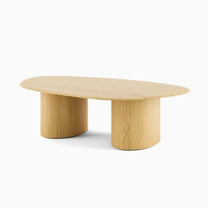Organic shape natural wood mcm coffee table